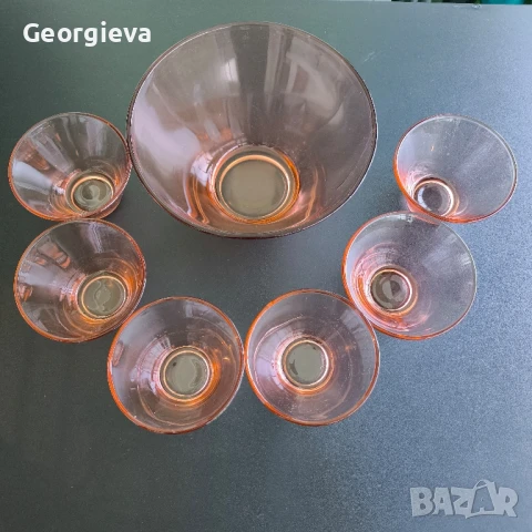 Комплект от 6+1 стъклени купички., снимка 4 - Съдове за готвене - 50160280