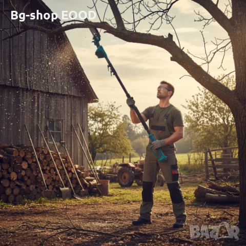 Комплект 3в1 KRAFTROYAL акумулаторна лозарска ножица, верижен трион и телескопичен прът 36V 8Ah , снимка 4 - Други инструменти - 53743000