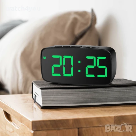 НОВ СВЕТЕЩ LED ЧАСОВНИK С ГОЛЕМИ ЦИФРИ НА ТОК ИЛИ БАТЕРИИ, ТЕРМОМЕТЪР. СВЕТЕЩИ ЧАСОВНИЦИ. БУДИЛНИК, снимка 13 - Други - 35860079