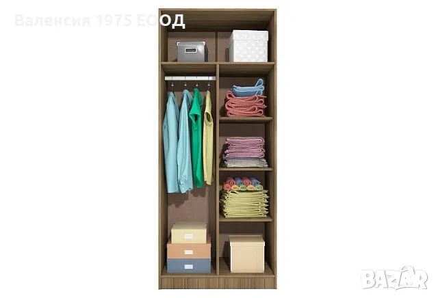 Двукрил гардероб Сити 1007 сонома, орех или комбинация бяло/ арвен, снимка 8 - Гардероби - 46495099