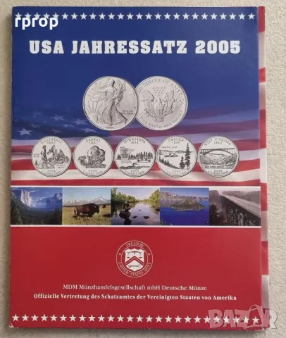 САЩ.¼ долар. Комплект. 2005година. 5 бройки куотъри 2005 год. UNC.