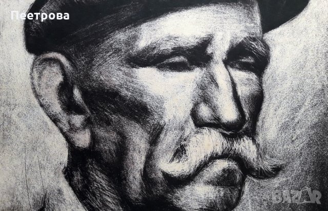 Литография на рисунка върху картон, средата на миналия век., снимка 3 - Картини - 35813228