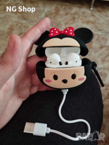 Безжични слушалки с калъфче Minnie или Mickey Mouse, снимка 4 - Слушалки, hands-free - 42211007