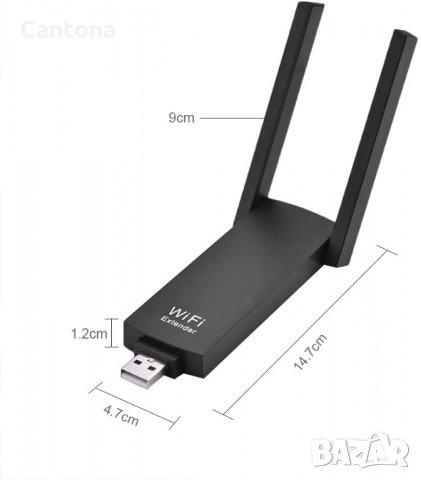 USB безжичен Wi-Fi репитер Pix-Link две антени, 300Mbps , снимка 6 - Рутери - 33962112