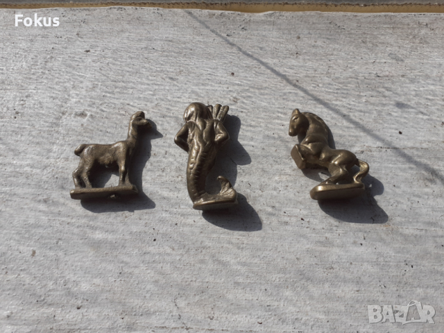 Миниатюрни бронзови фигурки 3 броя - лот 5, снимка 3 - Антикварни и старинни предмети - 44603789
