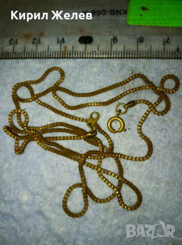 СТАРО БРОНЗОВО ФИНО СИНДЖИРЧЕ ЛАНЧЕ ВЕРИЖКА КОЛИЕ РЕТРО ПЛЕТКА 39226, снимка 7 - Колиета, медальони, синджири - 42087729