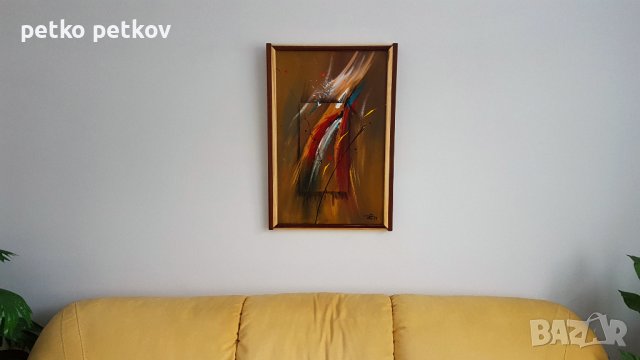 Абстрактна картина Lone, снимка 2 - Картини - 40109443