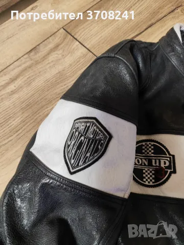 мъжко кожено мото яке, снимка 3 - Якета - 47959469