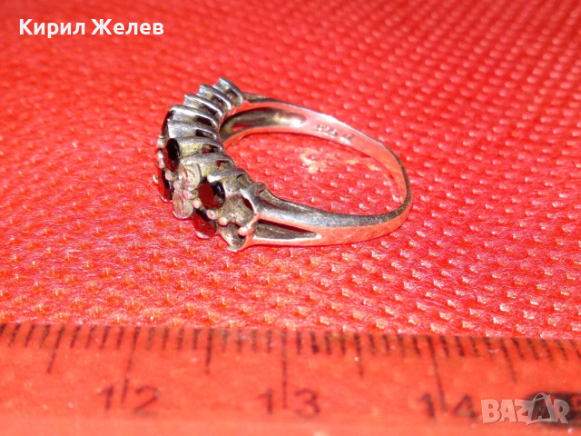 СТАР МАРКОВ СКЪПОЦЕНЕН СРЕБЪРЕН ПРЪСТЕН СРЕБРО 925 с МАРКАЗИТИ и ЦИРКОНИ Някои КАМЪНИ ЛИПСВАТ! 41813, снимка 16 - Пръстени - 44612632
