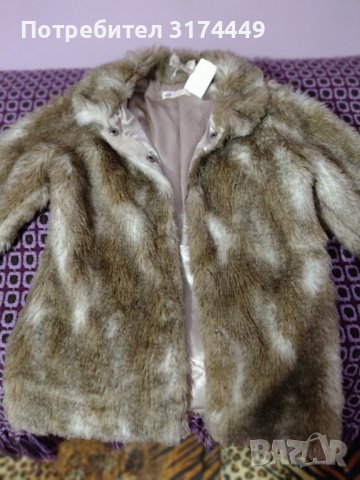 Детско зимно палто за момиче,с пух,маркаH&M