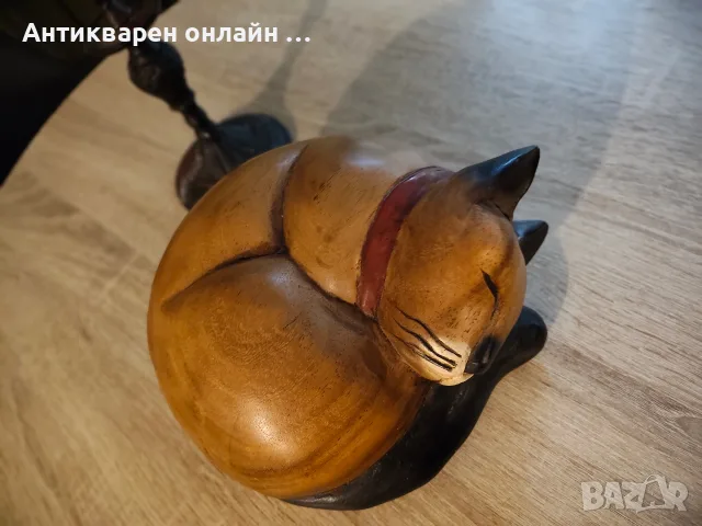 Дървено коте ръчна изработка 