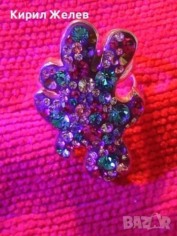 Модерен Арт сребърен пръстен декориран с Аквамарин и Робини изящен скъпоценен 51804, снимка 13 - Пръстени - 52987162