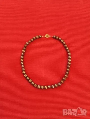 Колие, гердан, огърлица, от естествени черни перли. , снимка 2 - Колиета, медальони, синджири - 48237513