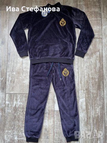 Нов плюшен екип сет 11-12 години плюш спортен комплект анцунг за мамче и момиче, снимка 2 - Детски комплекти - 38646057