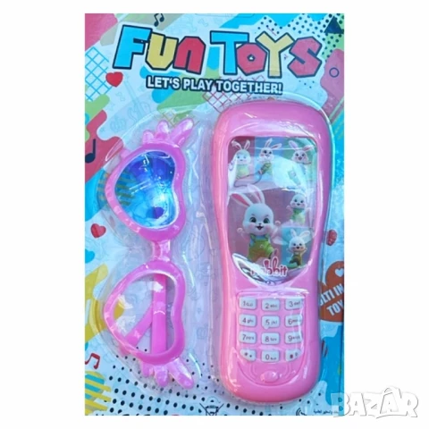 Детска музикална играчка – мобилен телефон с аксесоар очила, снимка 5 - Други - 51073061