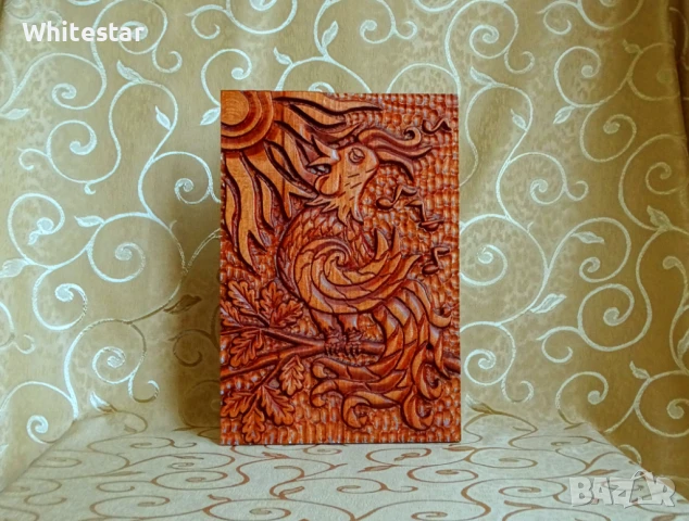 Дърворезба "Петел пее - слънце грее", снимка 3 - Пана - 50905738