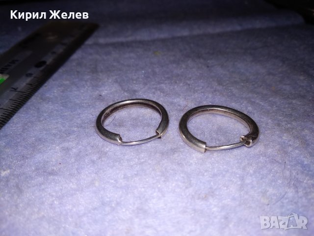 СТАРИ КЛАСИЧЕСКИ РЕТРО АРТ СТИЛ СРЕБЪРНИ ОБЕЦИ СРЕБРО 925 МАЙСТОРСКА РЪЧНА ИЗРАБОТКА Тип ХАЛКА 36408, снимка 7 - Антикварни и старинни предмети - 39638091