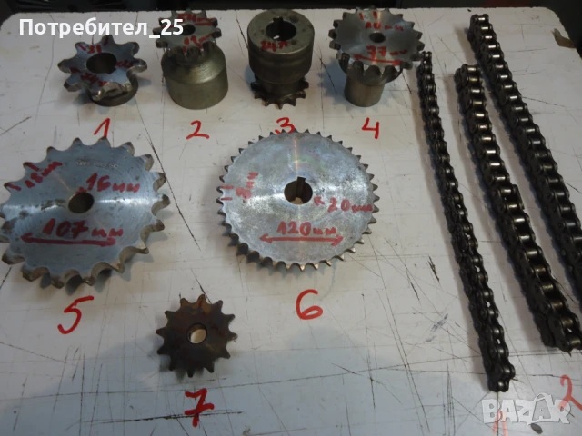 Шайби -зъбни колела и вериги