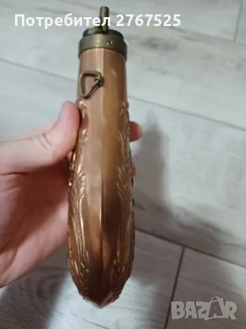 Медна Барутница Свобода или смърт Liberty or death паласка фишеклък пу, снимка 4 - Антикварни и старинни предмети - 49546581