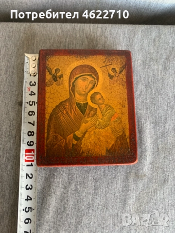 Икона Света Богородица, снимка 2 - Антикварни и старинни предмети - 52887078