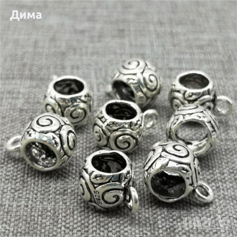4-17лв. Талисмани 925 Стерлингово Сребро тип Пандора-за гривни.Различни модели,размери,различни цени, снимка 4 - Гривни - 36429697