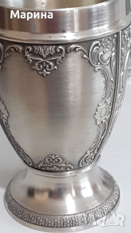 Немски чаши Зодии от калай за вино и ракии 110мл, Аntik*Vintage #119, снимка 6 - Антикварни и старинни предмети - 53110680