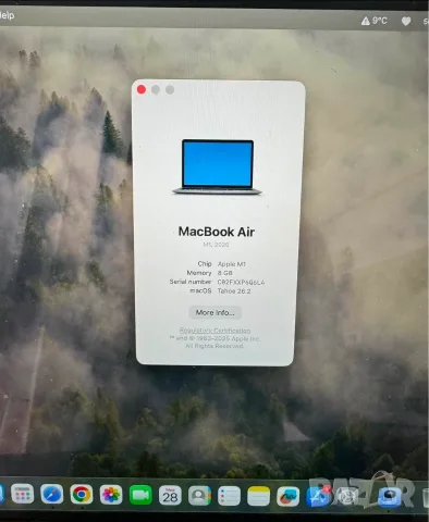 Apple MakBook Air "13 M1 2020, снимка 6 - Лаптопи за работа - 56112466