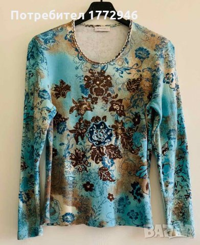 Блуза с дълъг ръкав, бродерия, снимка 1 - Блузи с дълъг ръкав и пуловери - 34736616