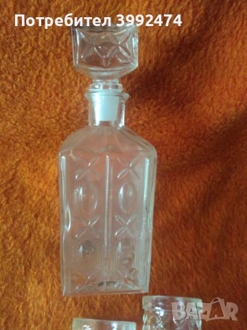 Гарафа и 6 чаши за алкохол/уиски, снимка 3 - Чаши - 44386104