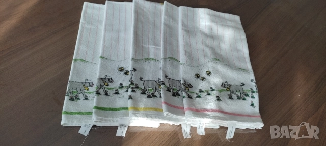 Комплект от 5 броя памучни кърпи, снимка 3 - Други - 51631342
