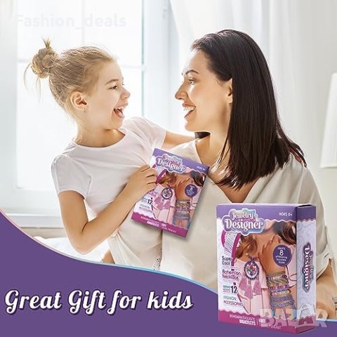 Нов комплект за изработка на гривни за момичета 6-12 години | DIY Подарък Деца, снимка 7 - Други - 42689860