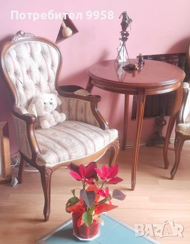 Старинен автентичен сет за хол, снимка 4 - Антикварни и старинни предмети - 53389308