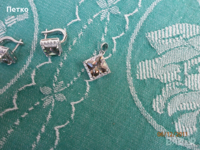 Рядък  комплект майсторска изработка маркировка  на  трите 925, снимка 4 - Антикварни и старинни предмети - 52605183