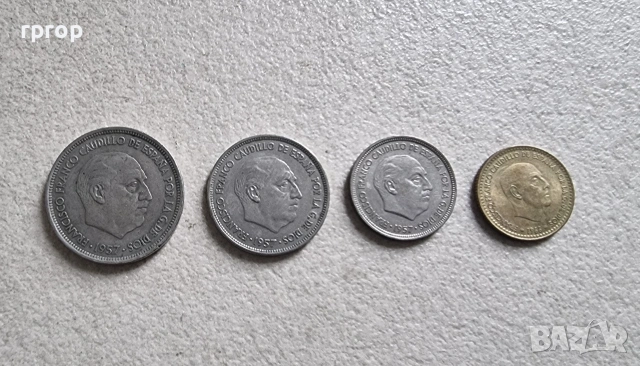 Испания. Испански песети. 4 бр., снимка 6 - Нумизматика и бонистика - 39373950