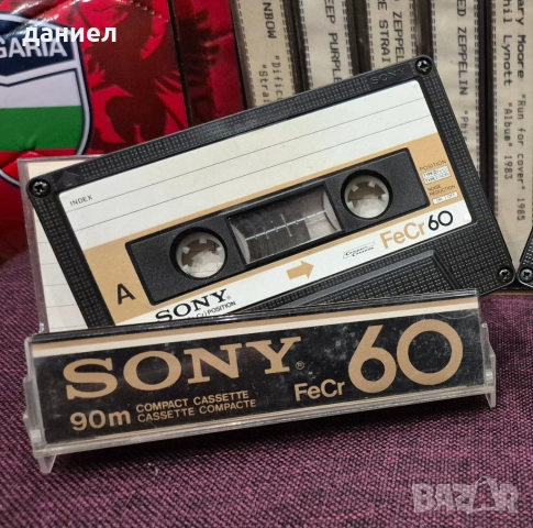 10 бр. аудио касети SONY FeCr 60 – TYPE I – нормална лента - TOP модел японски касети с рок музика