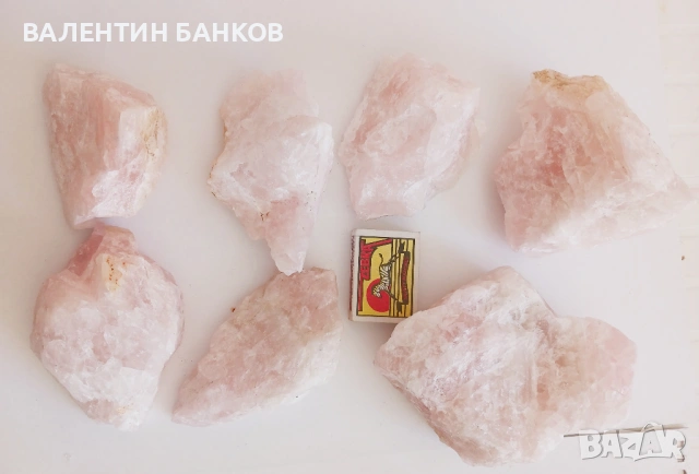 РОЗОВ КВАРЦ - НОЩНА ЛАМПА, снимка 4 - Настолни лампи - 24956463