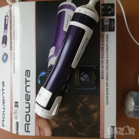 Rowenta brush activ четка въртяща се за коса с горещ въздух , снимка 6 - Преси за коса - 51497719
