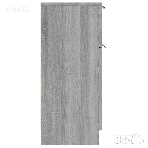 vidaXL Сайдборди, 2 бр, сив сонома, 30x30x70 см, инженерно дърво, снимка 7 - Бюфети - 56147960