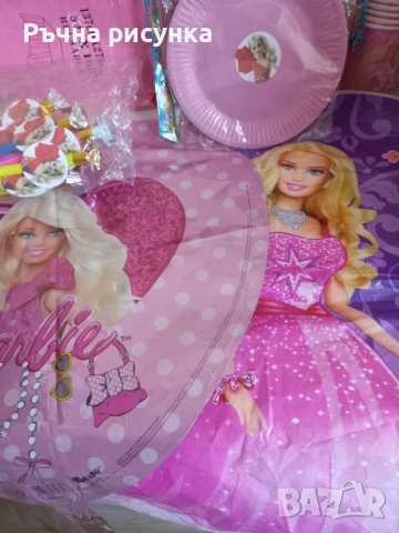 Налични -изпращам веднага,парти артикули тема Барби, снимка 11 - Декорация за дома - 42155825