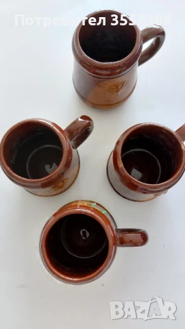 Чаши керамика, 3 броя, снимка 5 - Чаши - 51148978