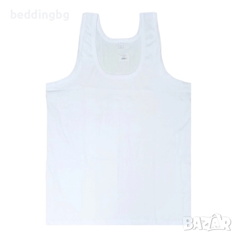 Бял #мъжки #потник, макси размери (4XL - 5XL)