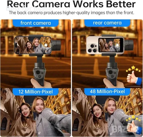 Moman XView M4 екран за селфита за iPhone и Android, 4-инчов дисплей, 5.8GHz P2P предаване, снимка 3 - Селфи стикове, аксесоари - 55847462