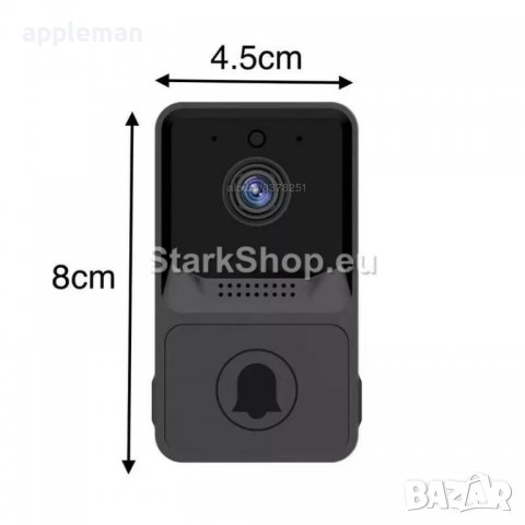 Безжичен видео звънец с камера и звук домофон аларма, снимка 4 - Други - 38881715