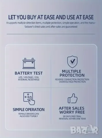 Професионален тестер за акумулатор и алтернатор, снимка 9 - Аксесоари и консумативи - 48836500