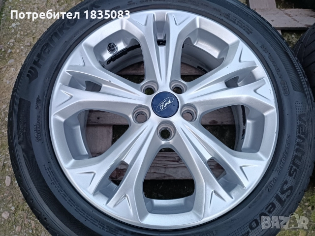 Лети джанти 17ки 5х108 Ford + летни гуми 225/50/17 Hankook, снимка 5 - Гуми и джанти - 52685674