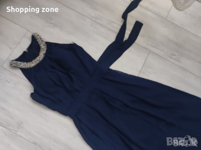 Дълга официална бална рокля в тъмно синьо, снимка 3 - Рокли - 40386041