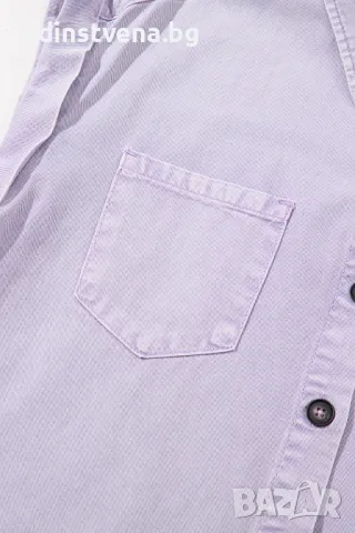 Дамска светлолилава дънкова рокля тип риза, снимка 9 - Рокли - 49966433