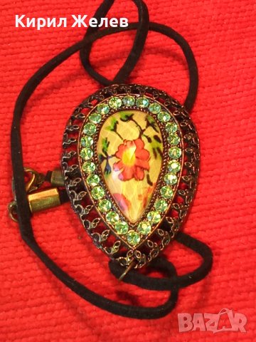 ФЛОРАЛЕН АЖУРЕН КРИСТАЛЕН ВИНТИДЖ - АРТ ПЕНДАНТ КОЛИЕ МЕДАЛЬОН 27361, снимка 9 - Колиета, медальони, синджири - 39141685