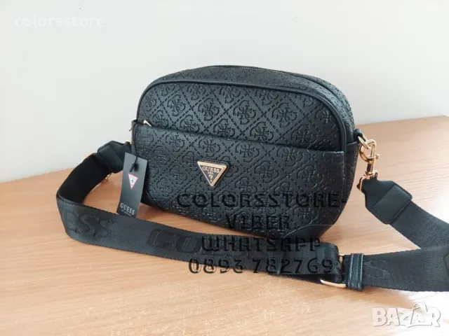 Черна чанта Guess-SG49U, снимка 3 - Чанти - 47405390