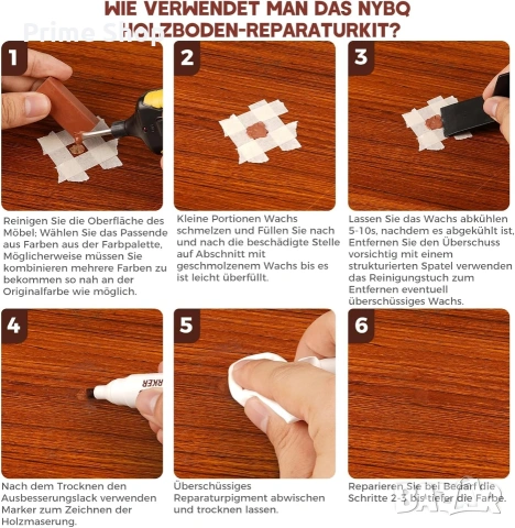 NYBQ Комплект за ремонт на ламинат и мебели, снимка 5 - Други инструменти - 53750144